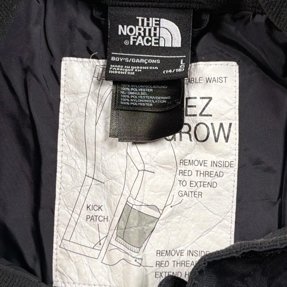 The North Face Freedom Snow Pants Boys Large 14/16 Black DryVent EZ Grow Winter - Picture 6 of 15